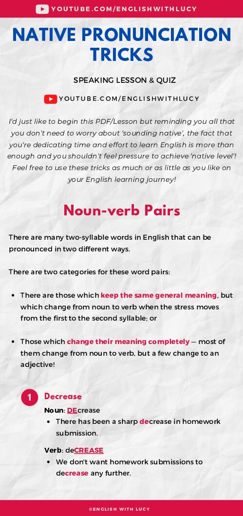 Native Pronunciation Tricks